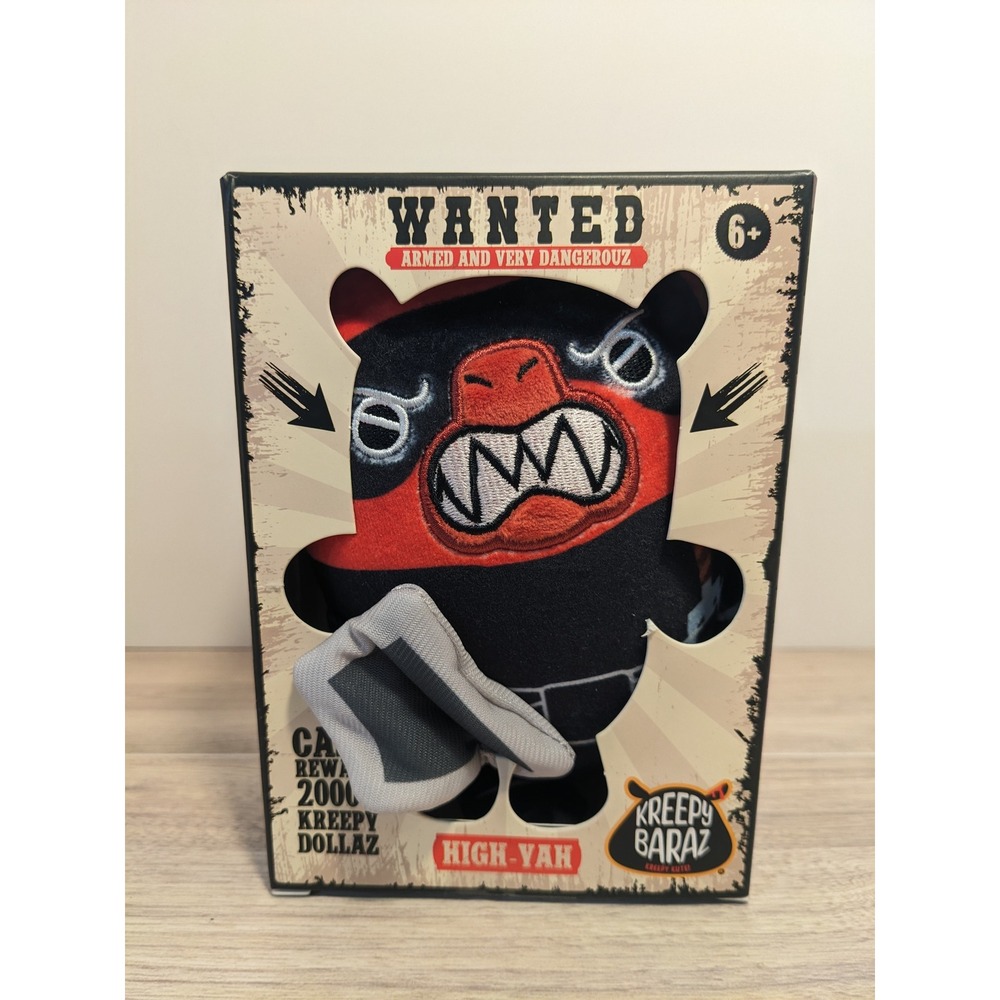 NIB Kreepy Baraz High-Yah Capybara 6 Inch Plush Toy Armed and Very Dangerouz‎